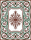 Ornate Snowflake Scrollwork Pattern Rug
