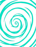 Turquoise Swirl Abstract Pattern Rug