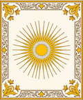 Radiant Sunburst Geometric Design Rug
