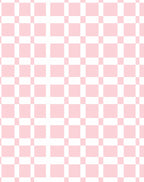 Soft Pink White Checkered Pattern Rug