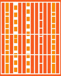 Orange Geometric Stripe Pattern Rug