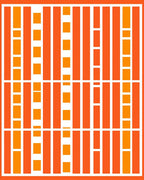 Orange Geometric Stripe Pattern Rug