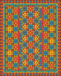 Colorful Geometric Floral Medallion Design Rug
