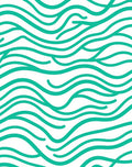 Teal Wave Pattern Abstract Rug