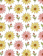 Daisies And Buds Pattern Rug