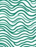 Teal Wave Pattern Rug