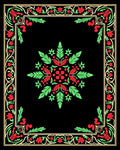 Ornate Floral Border and Centerpiece Rug
