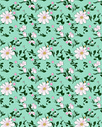 Daisies Berries Floral Pattern Design Rug