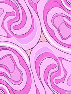 Swirling Pink Abstract Pattern Rug