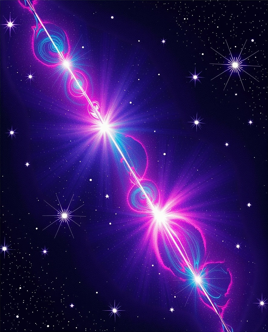 Cosmic Nebula Bright Stellar Pattern Rug