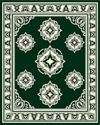 Intricate Symmetry Floral Medallion Design Rug