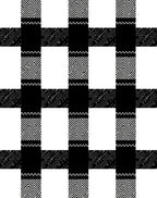Bold Black White Checked Design Rug