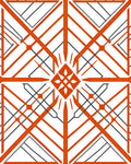 Bold Geometric Orange Line Design Rug