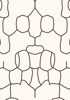 Organic Cell Pattern Beige Rug