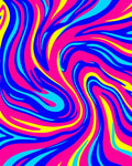 Vivid Swirling Abstract Pattern Rug