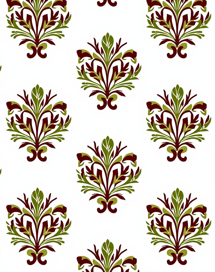 Classic Floral Crest Pattern Rug