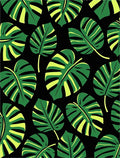 Lush Green Tropical Foliage Rug