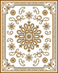 Ornate Floral Medallion Pattern Rug