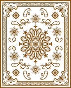 Ornate Floral Medallion Pattern Rug