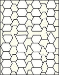 Geometric Hexagonal Outline Pattern Rug