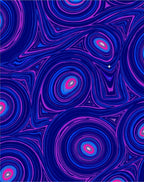 Abstract Swirls Blue Pink Pattern Rug