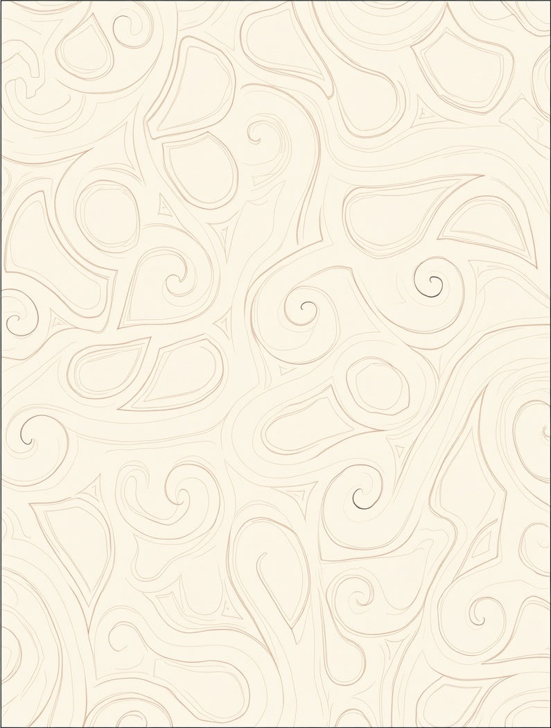 Abstract Swirls Geometric Forms Rug