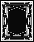 Art Deco Geometric Black White Design Rug