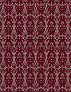 Elaborate Damask Beige Maroon Pattern Rug