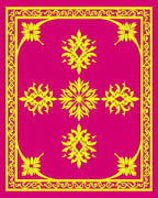 Vivid Floral Intricate Design Rug