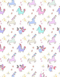 Pastel Unicorns Stars Pattern Rug