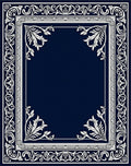 Elegant Floral Border Classic Design Rug