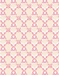 Elegant Pink Cream Geometric Pattern Rug