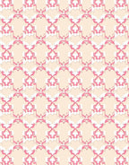 Elegant Pink Cream Geometric Pattern Rug
