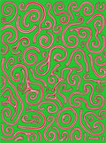 Candy Cane Swirl Pattern Rug