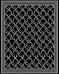 Bold Interlocking White Chain Rug