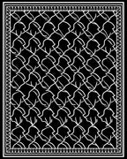 Bold Interlocking White Chain Rug