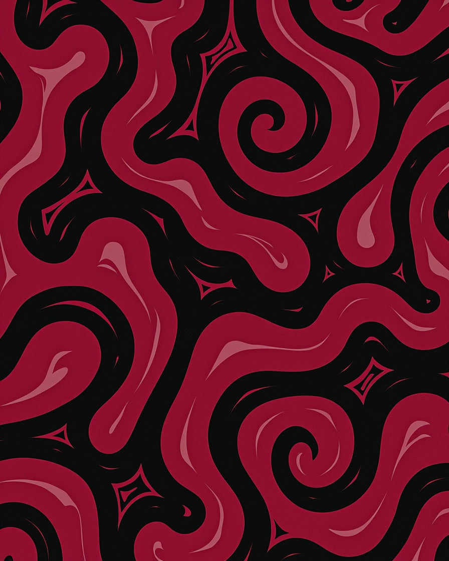 Bold Swirls Sharp Angles Pattern Rug