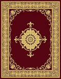 Ornate Floral Scrollwork Pattern Rug