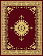 Ornate Floral Scrollwork Pattern Rug
