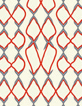 Crimson Slate Lattice Pattern Rug