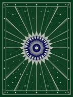 Emerald Green Sunburst Star Rug