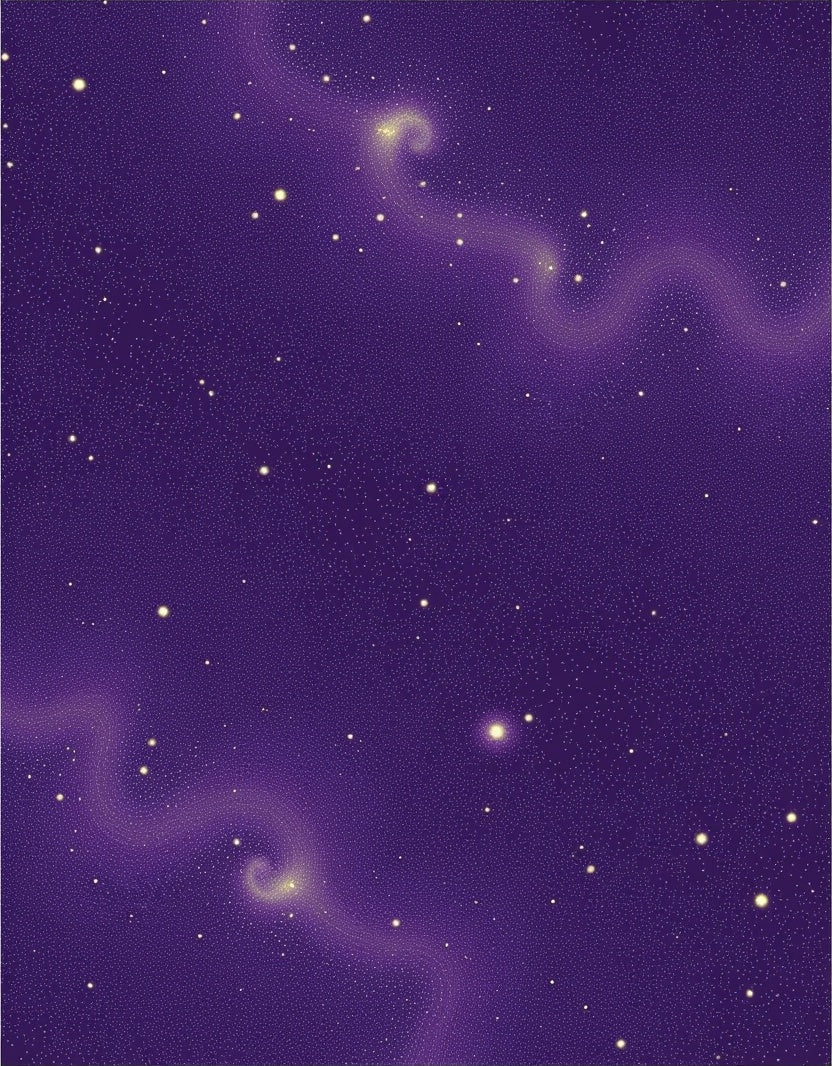 Cosmic Swirls Starfield Design Rug