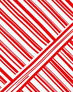 Red White Parallel Stripes Design Rug