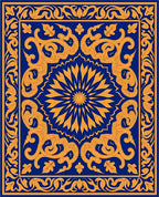 Royal Floral Motif Pattern Rug