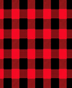 Classic Red Black Gingham Pattern Rug