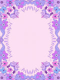 Whimsical Floral Pattern With Purple Hues Rug
