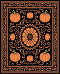 Orange Pumpkin Paisley Artwork Rug