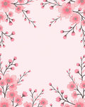 Pink Blossom Branch Art Rug