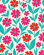 Vibrant Floral Pattern Rug