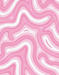 Pink Swirl Abstract Pattern Design Rug